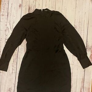 Express Black Long Sleeve Mock Neck Dress
